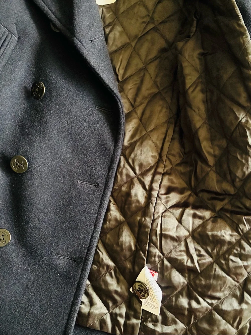 J. Crew Navy Double-Breasted Wool Peacoat